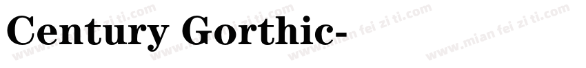 Century Gorthic字体转换